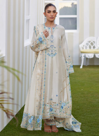 Delina Ivory Shirt and Dupatta - Image 3