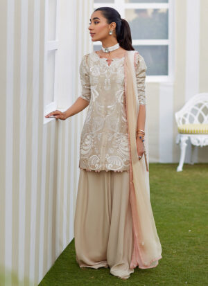 Danika Sand Shirt and Dupatta