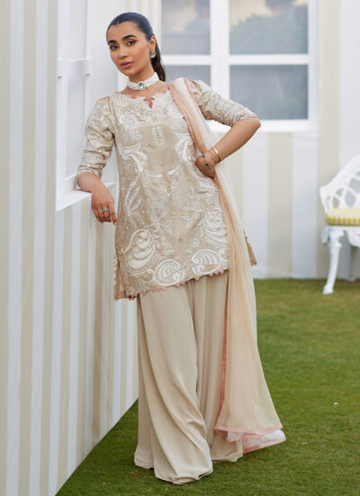 Danika Sand Shirt and Dupatta - Image 3