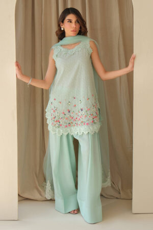 Aqua June with Dupatta and Shalwar