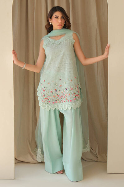 Aqua June with Dupatta and Shalwar - Image 3