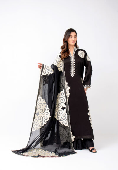 Alara Onyx Shirt & Dupatta - Image 3