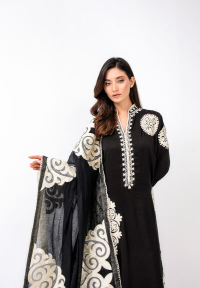 Alara Onyx Shirt & Dupatta - Image 4