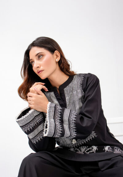 Mira Ink Block Shirt & Shalwar - Image 10