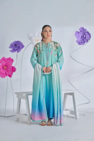 Bloom Ombre Kaftan | 2-Piece - Image 2