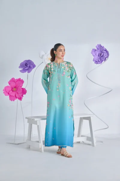 Bloom Ombre Kaftan | 2-Piece - Image 3