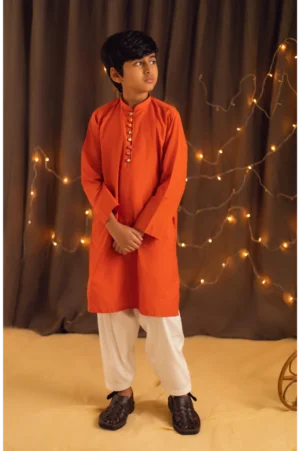 Tangy Orange - Kurta Pajama