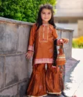 Mari Gold - Embroidered Block Print Gharara Set