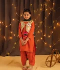 Tangy Orange - Dhoti / Tulip Pant Set
