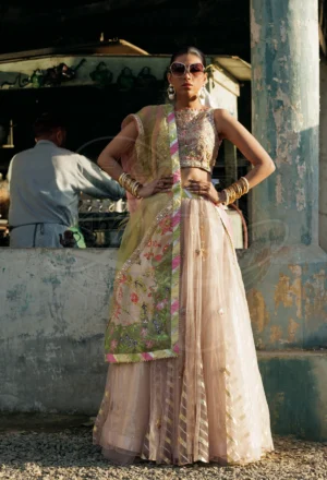 ZAHRA Mirror Gota Lehenga Set