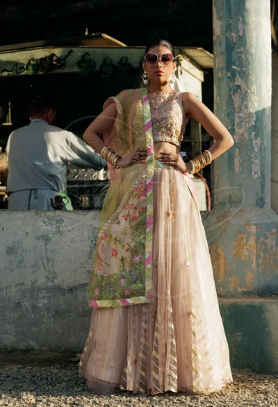 ZAHRA Mirror Gota Lehenga Set