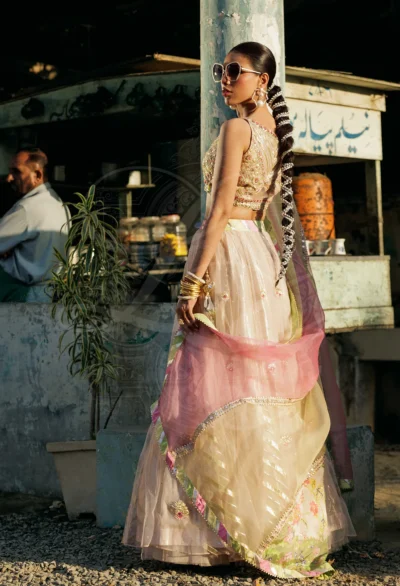 ZAHRA Mirror Gota Lehenga Set - Image 3