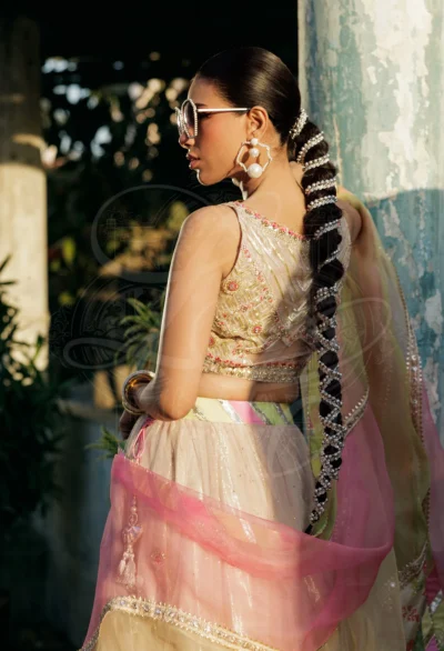 ZAHRA Mirror Gota Lehenga Set - Image 5