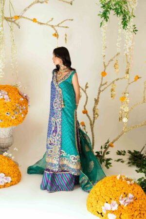 Kira Purple –Turquoise Angrakha Set
