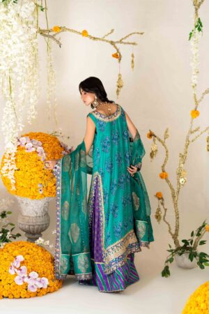 Kira Purple –Turquoise Angrakha Set