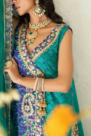 Kira Purple –Turquoise Angrakha Set