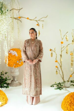 Tara Rose Gold Long Coat Set