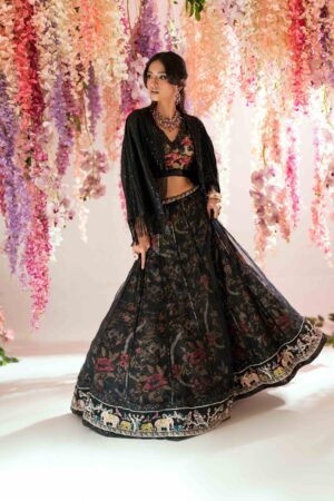 Arin Onyx Lehenga Set