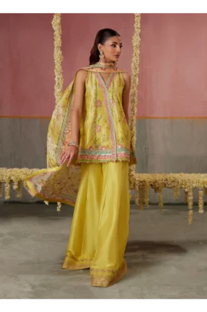 Zaria Kiwi Shirt And Dupatta