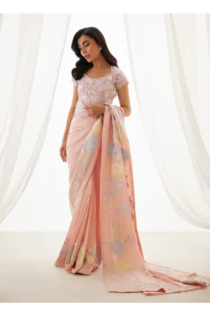 Neve Blush Saree And Blouse