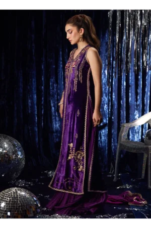 Amima Aubergine Shirt And Dupatta