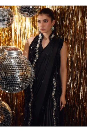 Aveline Black Velvet Jacket