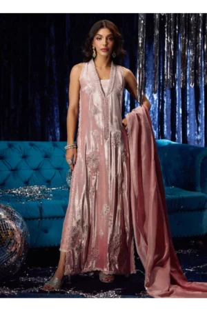 Calista Misty Rose Shirt And Dupatta