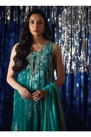 Ansy Aqua Shirt And Dupatta