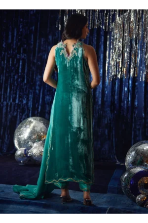 Ansy Aqua Shirt And Dupatta