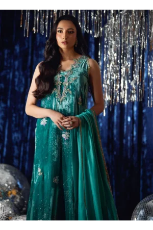 Ansy Aqua Shirt And Dupatta