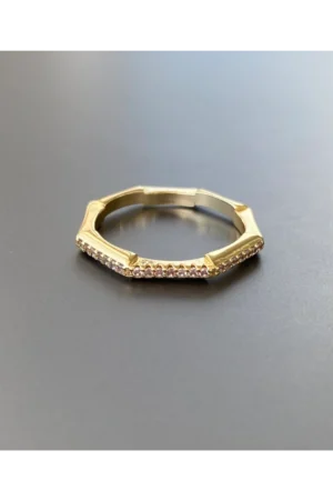 Octaganal Eternity Band in Yellow Gold
