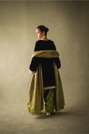 Sereya Purple Velvet Shalwar Set
