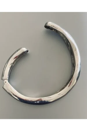 Statement Torque Necklace In Rhodium