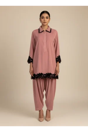 Marise Blush Velvet Set