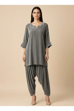 Seraph Grey Velvet Set