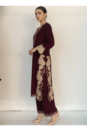 Solara Burgundy Velvet Set
