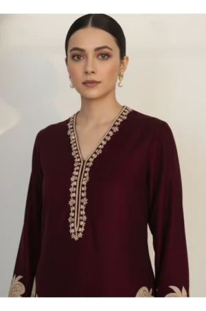 Solara Burgundy Velvet Set