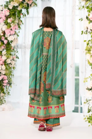 Herringbone Digital Printed Green (3 Pc Suit)