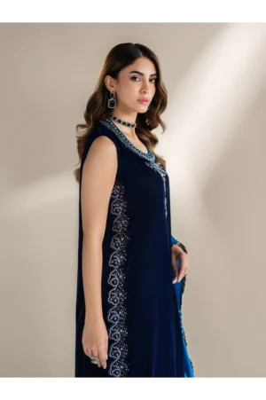 Deep Navy Velvet Three-Piece