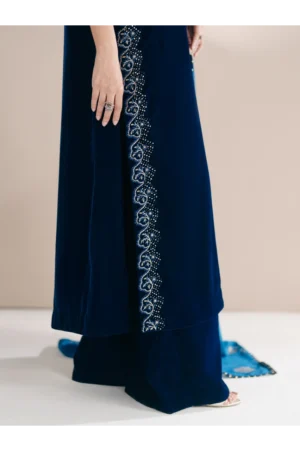 Deep Navy Velvet Three-Piece