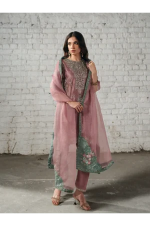 Blush Blaise Hand-Embroidered Silk Three-Piece