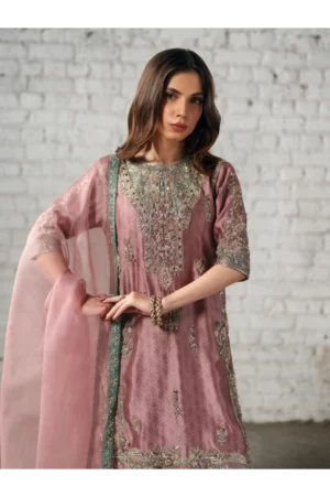 Blush Blaise Hand-Embroidered Silk Three-Piece