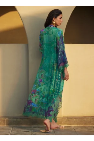 Ariel Emerald Crepe Kaftan