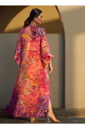 Mischa Magenta Crepe Kaftan