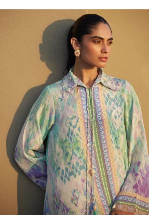 Marisol Ikkat Crepe Kaftan