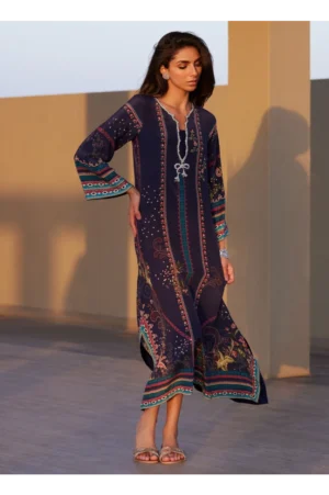Zahara Midnight Crepe Kaftan