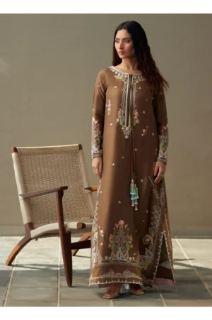 Enia Espresso Silk Kaftan