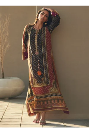Ophelia Onyx Crepe Kaftan