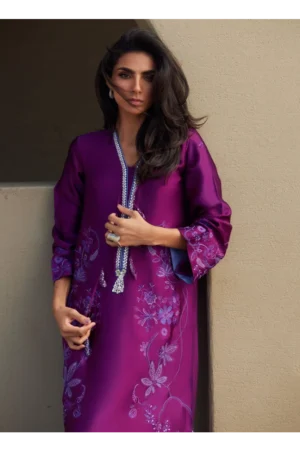 Gilly Grape Silk Kaftan