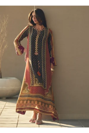Ophelia Onyx Crepe Kaftan